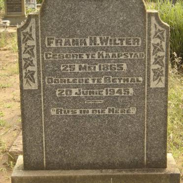 WILTER Frank H. 1865-1945
