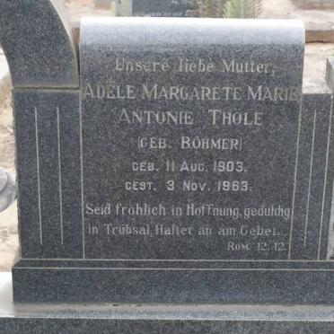 THÖLE Erich Ernst Rudolf 1899-1963 &amp; Adele Margarete Marie Antonie BÖHMER 1903-1983