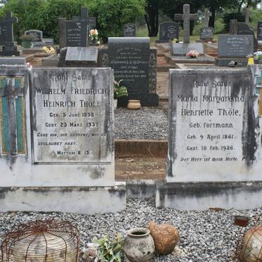 THÖLE Wilhelm Friedrich Heinrich 1858-1937 &amp; Maria Margaretha Henriette FORTMANN 1861-1936