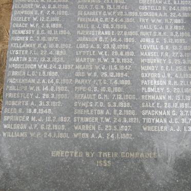 MEMORIAL TO MEMBERS OF THE NATAL MOUNTED POLICE AND NATAL POLICE