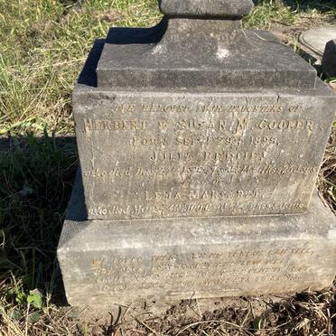 COOPER Julia Rettie 1899-1899 :: COOPER Lena Margaret 1899-1900