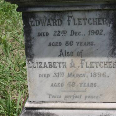 FLETCHER Edward -1902 &amp; Elizabeth A. -1896