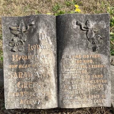 GREEN Sarah Ann -1933