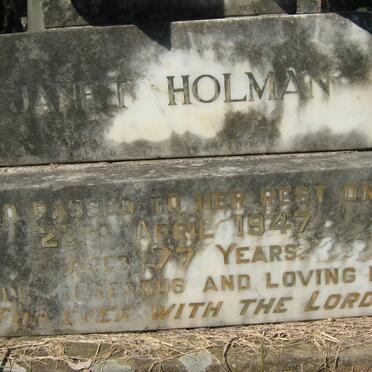 HOLMAN Janet -1947