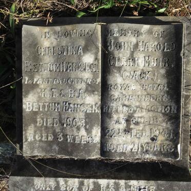 HANSEN Cristina, BETTUM -1903 :: MUIR John Harold Clark -1941