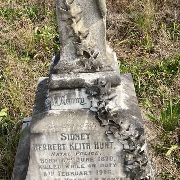 HUNT Sidney Herbert Keith 1870-1906