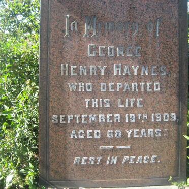 HAYNES George Henry -1909