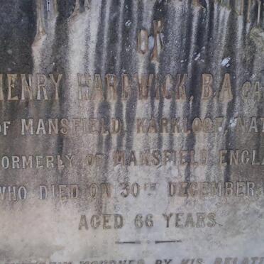 HARDWICK Henry -1892