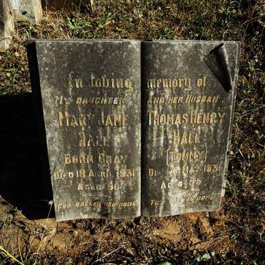 HALL Thomas Henry -1931 & Mary Jane GRAY -1931