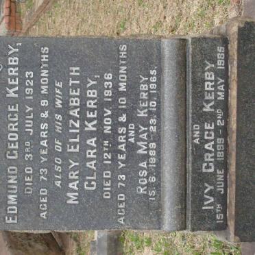 KERBY Edmund George -1923 &amp; Mary Elizabeth Clara -1936 :: KERBY Rosa May 1889-1965 :: KERBY Ivy Grace 1899-1985