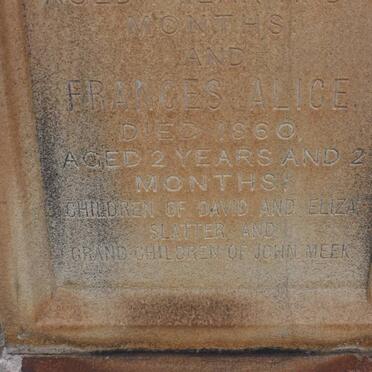 SLATTER Frances Alice -1860