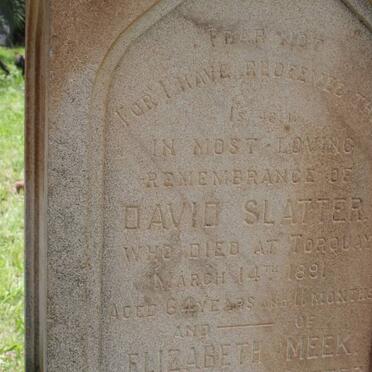 SLATTER David -1891 :: MEEK Elizabeth