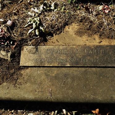 MCCARTHY Neil Cyprian -1927