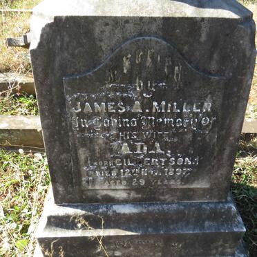 MILLER James A. & Ada GILBERTSON -1897
