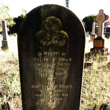 MCDONALD William -1895 & Ann Coke -1895