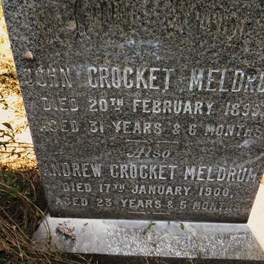 MELDRUM John Crocket -1899 :: MELDRUM Andrew Crocket -1900