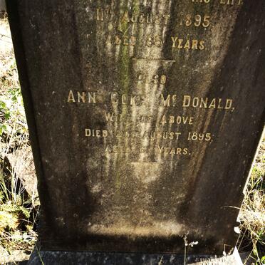 MCDONALD ? -1895 & Ann Coke -1895