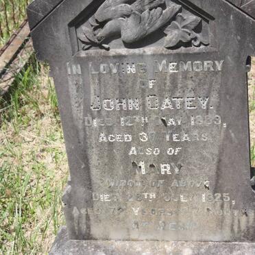 OATEY John -1889 &amp; Mary -1925