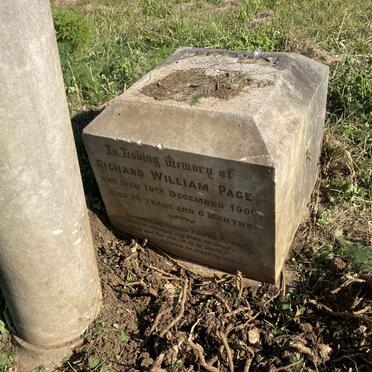 PAGE Richard William -1900