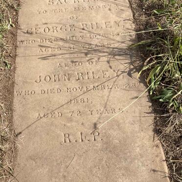 RILEY George -1868 :: RILEY John -1881