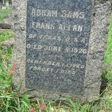 SAMS Frank Allan -1920