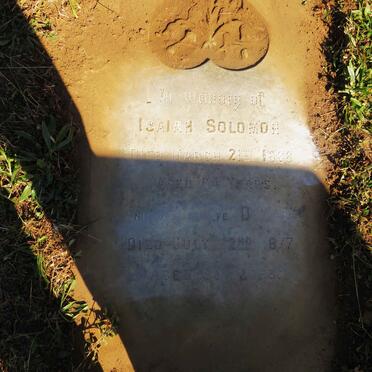 SOLOMON Isaiah -1888 & Dinah -1877