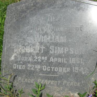 SIMPSON William Robert 1861-1947