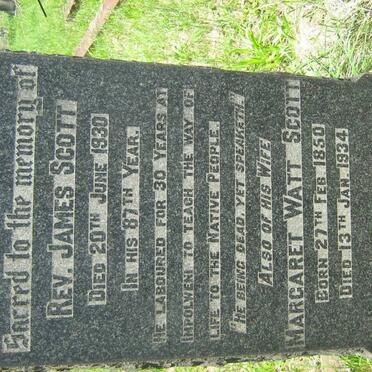 SCOTT James -1930 &amp; Margaret Watt 1850-1934