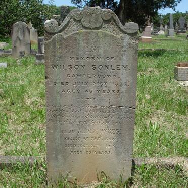 SONLEY Wilson -1877 &amp; Alice DYKES -1915