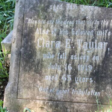 TAYLOR James 19?? &amp; Clara E. -1919