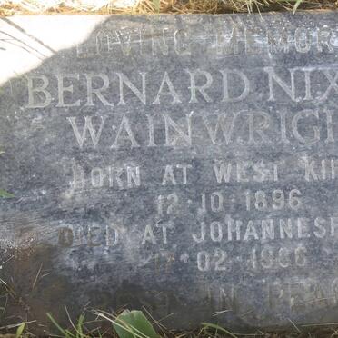 WAINWRIGHT Bernard Nixon 1896-1986