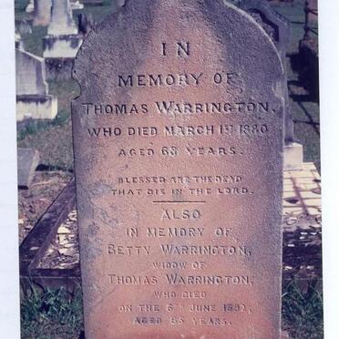 WARRINGTON Thomas -1880 & Betty -1892