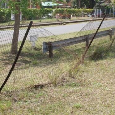 Overview on a broken fence