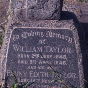 TAYLOR William 1849-1946 &amp; Fanny Edith 1848-1940