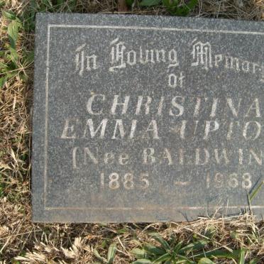 UPTON Christina Emma nee BALDWIN 1885-1968