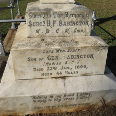 BABINGTON H.F. -1899