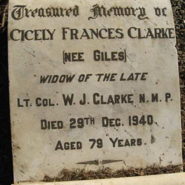 CLARKE Cicely Frances nee GILES -1940