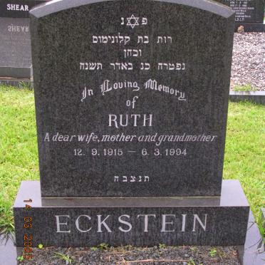 ECKSTEIN Ruth 1915-1994