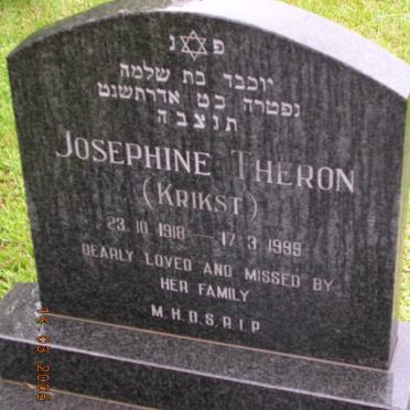 THERON Josephine nee KRIKST 1918-1999