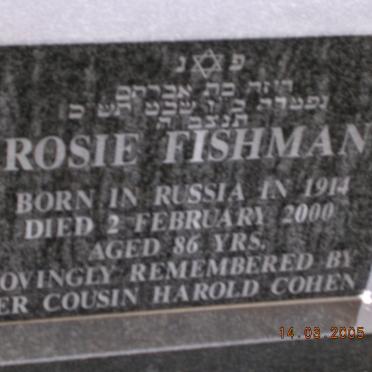 FISHMAN Rosie 1914-2000