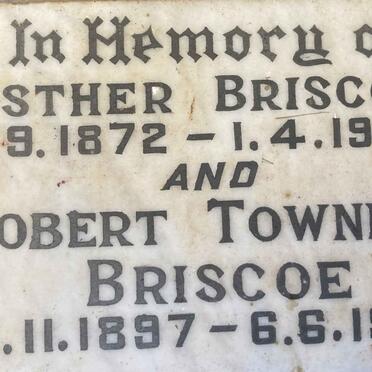 BRISCOE Robert Townley 1897-1971 :: BRISCOE Esther 1872-1963