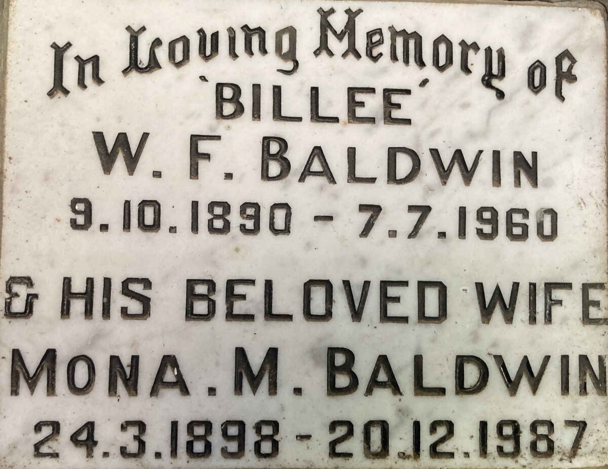 BALDWIN W.F. 1890-1960 & Mona M. 1898-1987