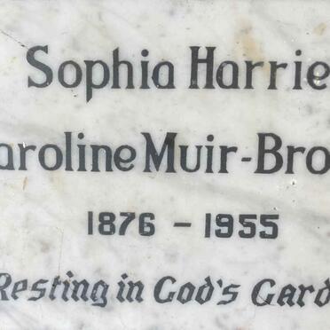 BROWN Caroline, MUIR 1876-1955