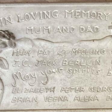BERLEIN J.C. 1929-1970 & Mary Pat McLUNG