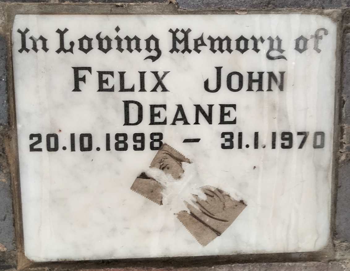 DEANE Felix John 1898-1970