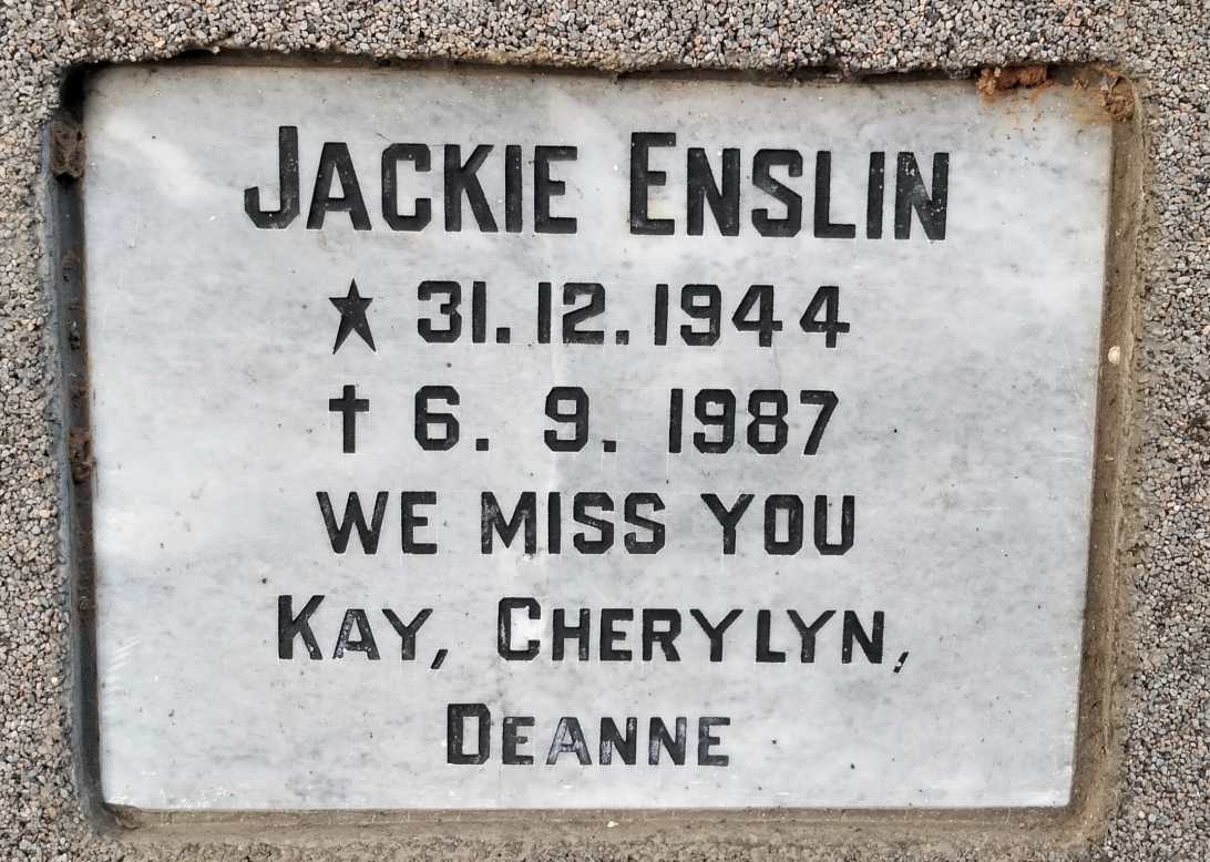 ENSLIN Jackie 1944-1987