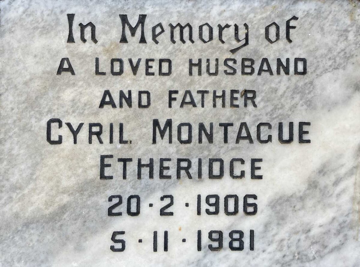 ETHERIDGE Cyril Montague 1906-1981