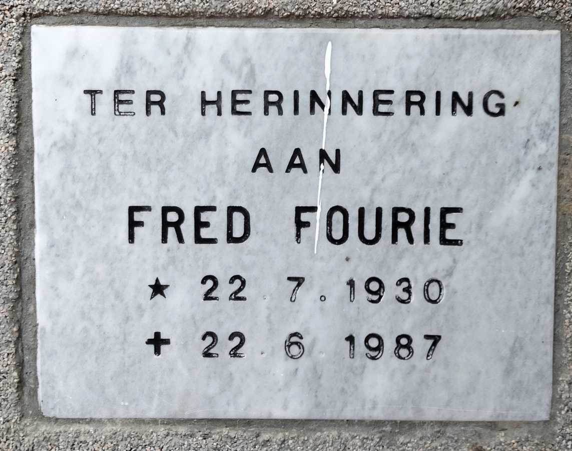 FOURIE Fred 1930-1987