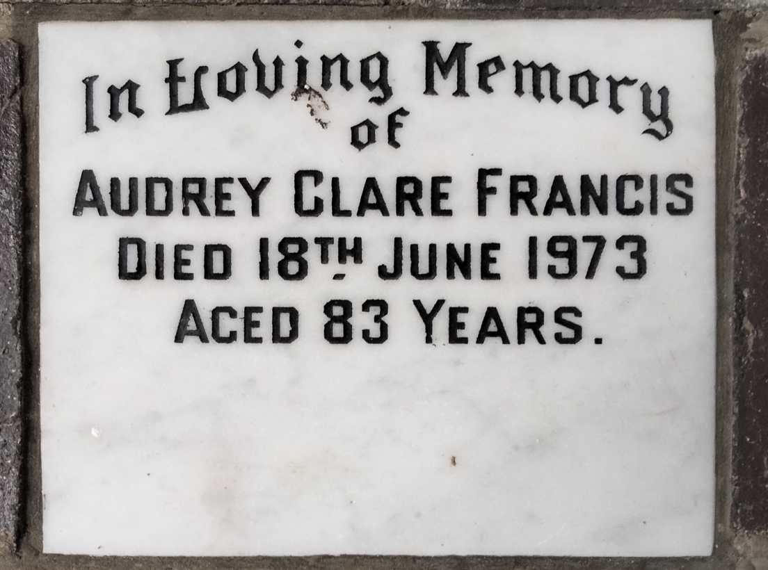 FRANCIS Audrey Clare -1973