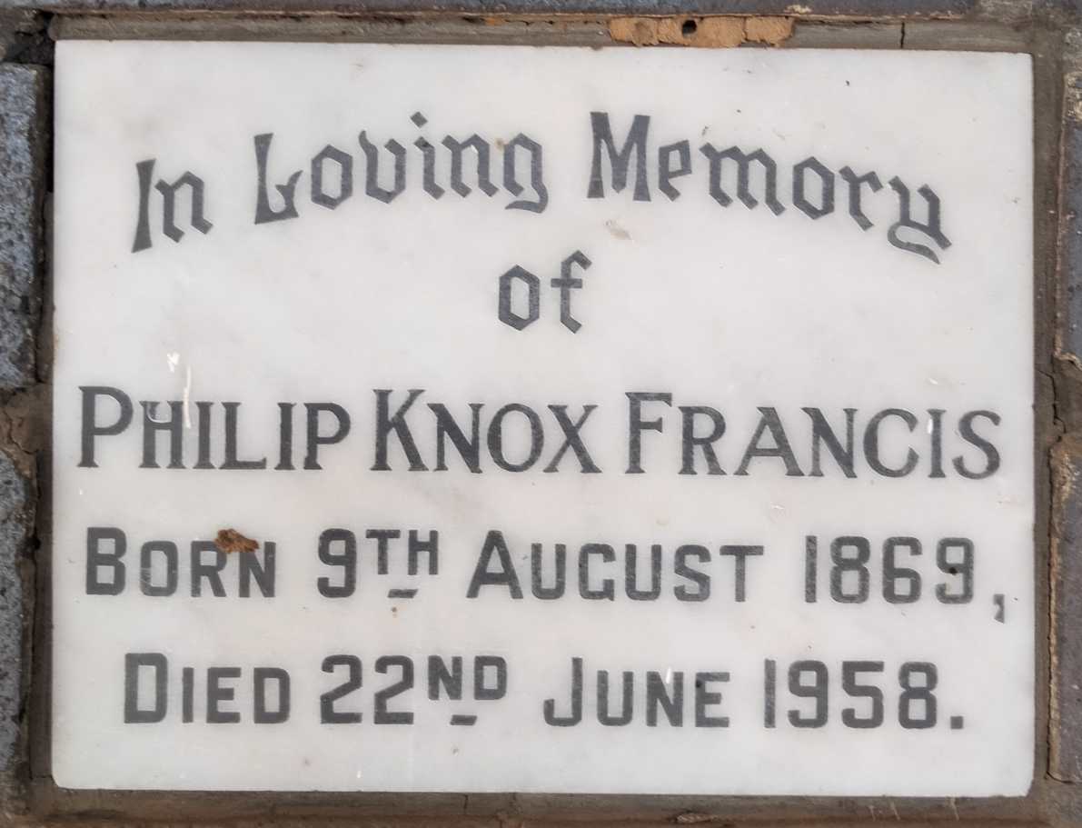 FRANCIS Philip Knox 1869-1958